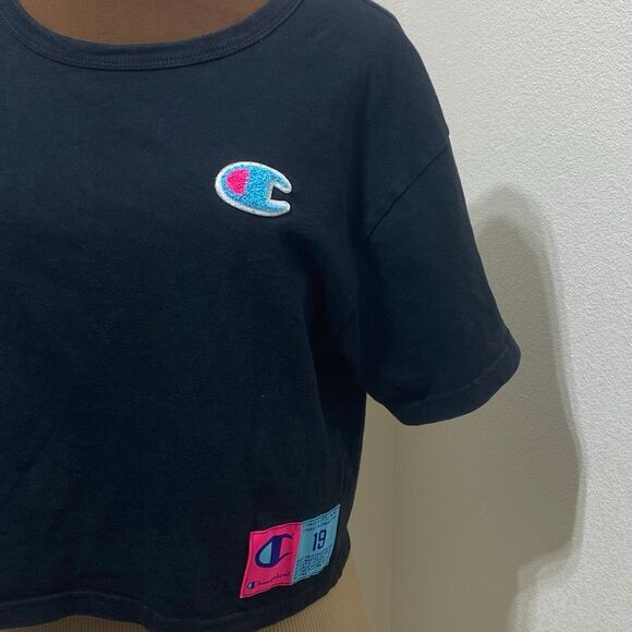 Champion Heritage Reverse Weave Womens Crop T-Shirt Size Small - Picture 2 of 6